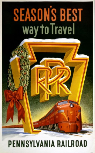 Pennsylvania Railroad Holiday Poster, c1955
