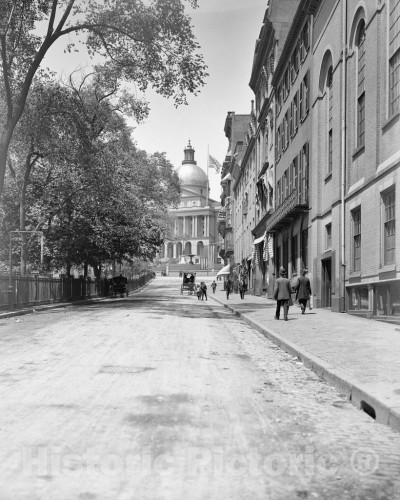 Boston, Massachusetts, Looking Up Park Street, c1906