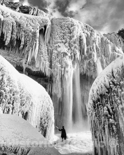 Niagara Falls, New York, Cave of the Winds in Winter, c1880