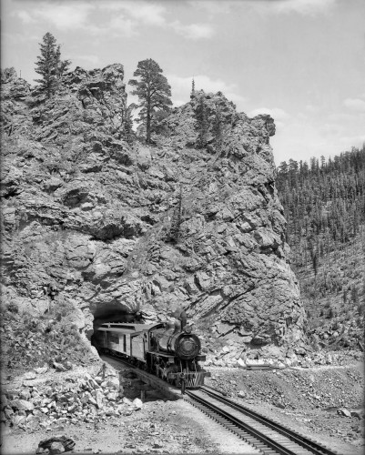 A Train Engine on the Moffat Road, c1908