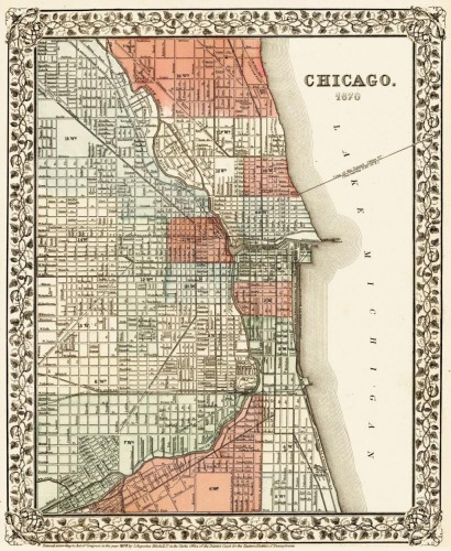 Chicago's Central Business Section, c1870