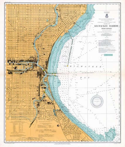 Chart Of Milwaukee Harbor, c1912