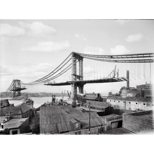 Building the Manhattan Bridge, c1907