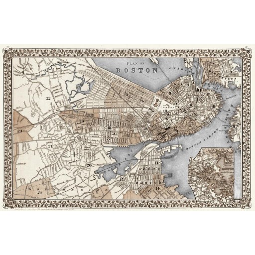 Plan of Boston, c1879