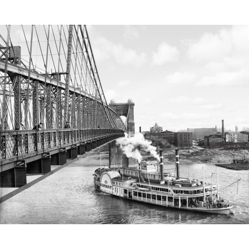 The Reobling Suspension Bridge, c1906