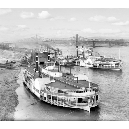 Steamboats on the Ohio River, c1904