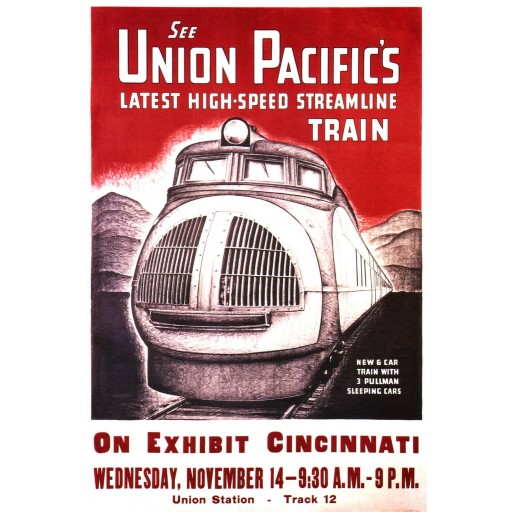 Union Pacific Cincinnati Poster, c1934