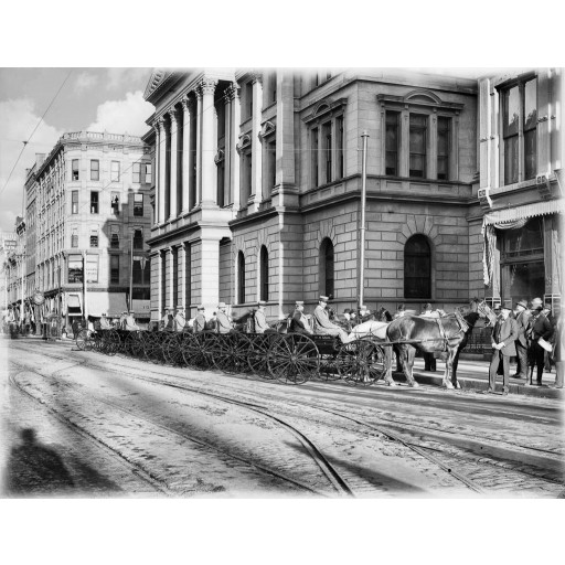 Horse-drawn Mail Wagons, c1900