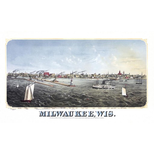 On the Milwaukee Harbor, c1874