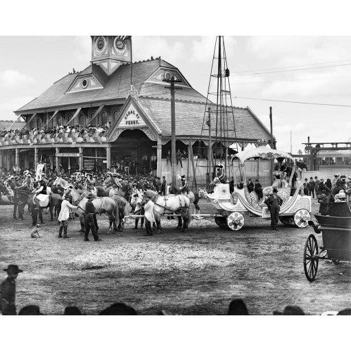 The Royal Chariot at Mardi Gras, c1910