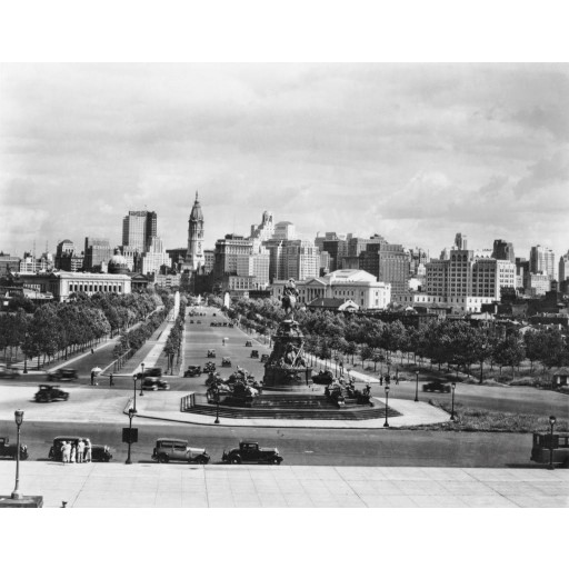 View of Philadelphia from Art Museum, c1933