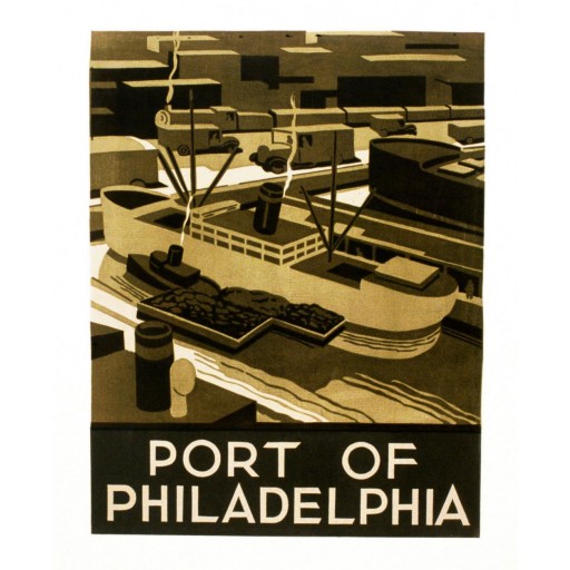 Port of Philadelphia Green Abstract, c1937