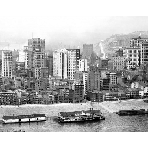 Skyscrapers Along the River, c1904