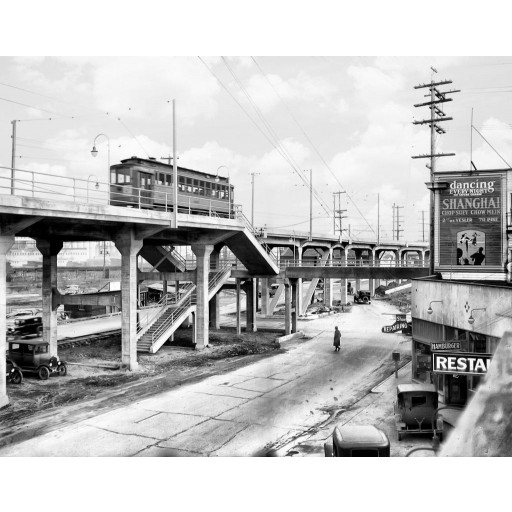 The Grade Crossing at Youngstown Place, c1930
