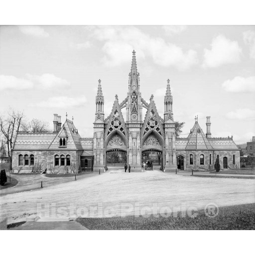 Brooklyn, New York, The Gates of Greenwood Cemetery, c1906