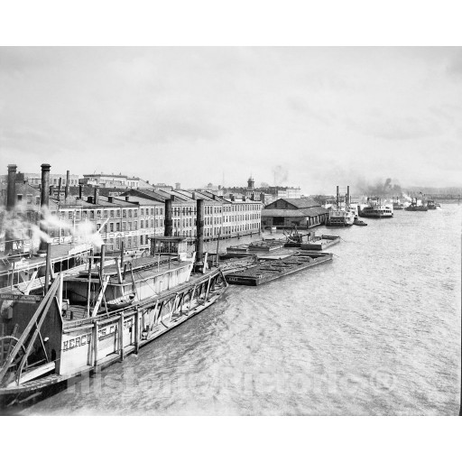 Cincinnati, Ohio, The Cincinnati Wharf, c1890