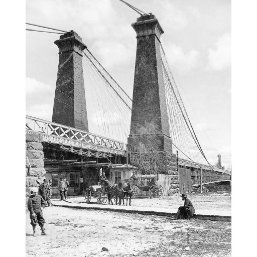 Niagara Falls, New York, The Niagara Falls Suspension Bridge, c1869