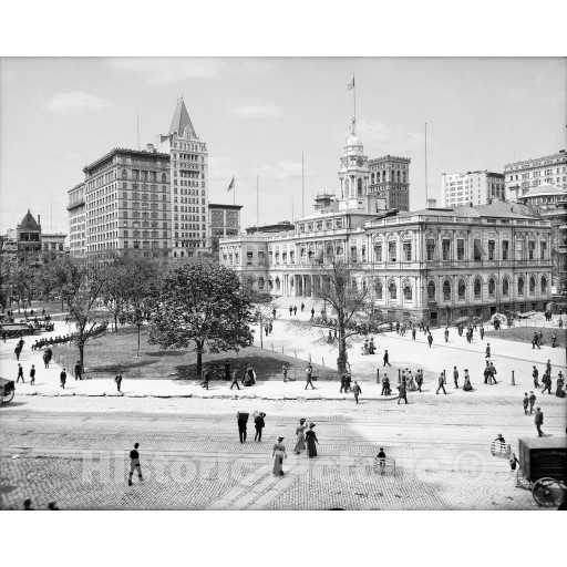 New York City, New York, City Hall Park, c1905