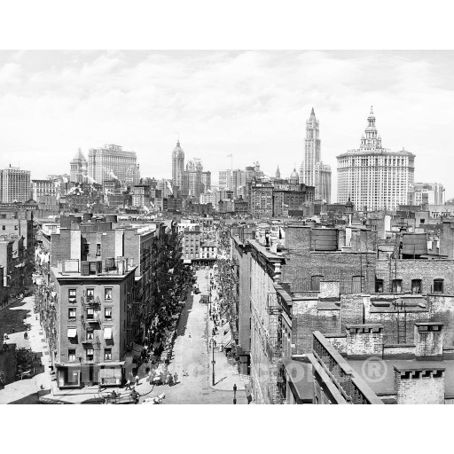 New York City, New York, Seeing Manhattan from the Manhattan Bridge, c1915