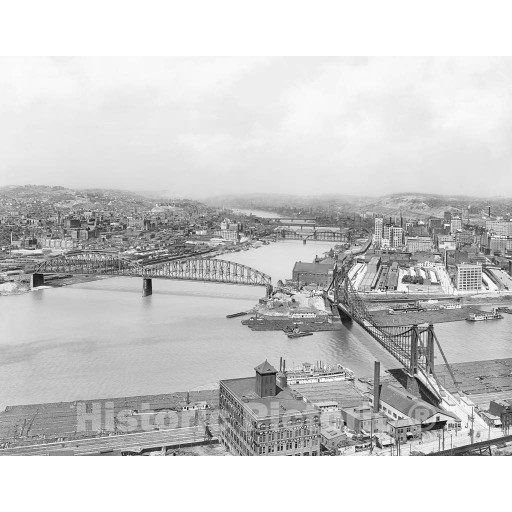 Pittsburgh, Pennsylvania, Bridges to The Point, c1915