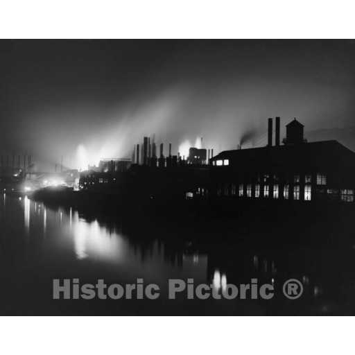 Pittsburgh, Pennsylvania, Night Shift at the Mills, c1915