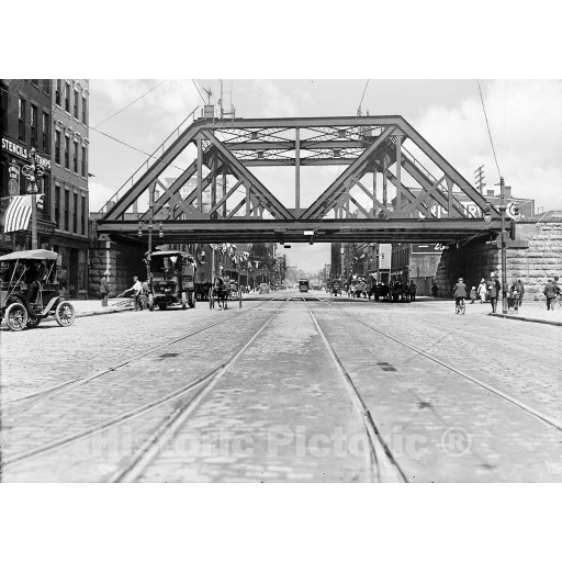 Rochester, New York, Railroad Bridge Over State Street, c1913