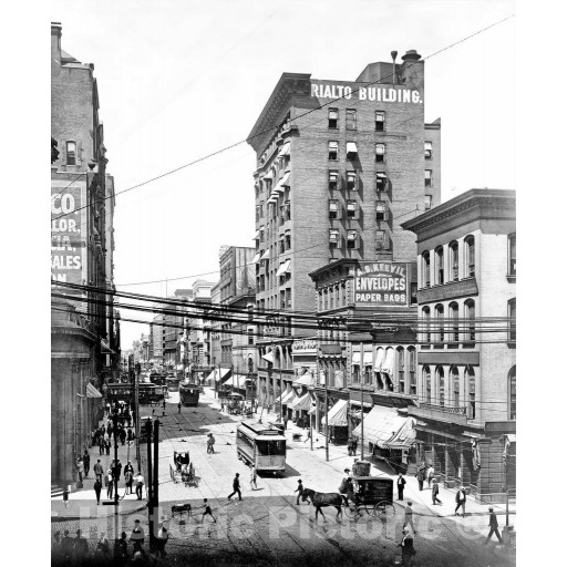 St. Louis, Missouri, Streetcars on Fourth Street, c1903