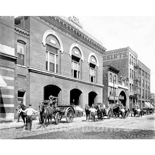 St. Louis, Missouri, Fire Hall at 11th and Lucas, c1890