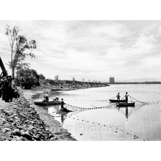 Syracuse, New York, Fishing on Onondaga Lake, c1932