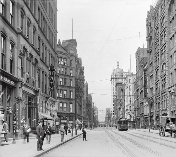 Liberty Avenue, looking west, c1904