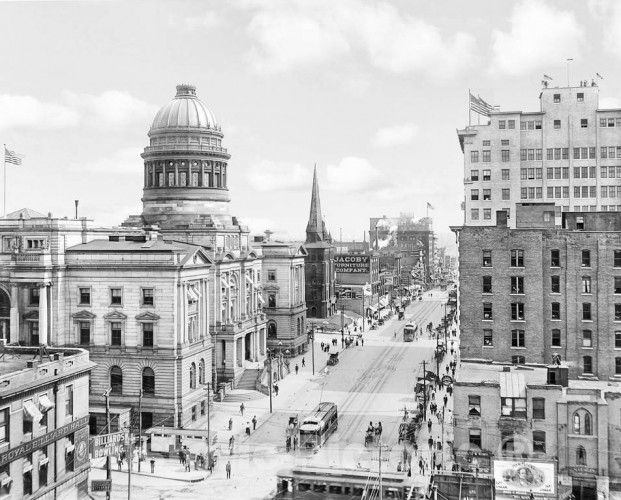 Kansas City, Missouri, Grand Avenue from Above, c1908