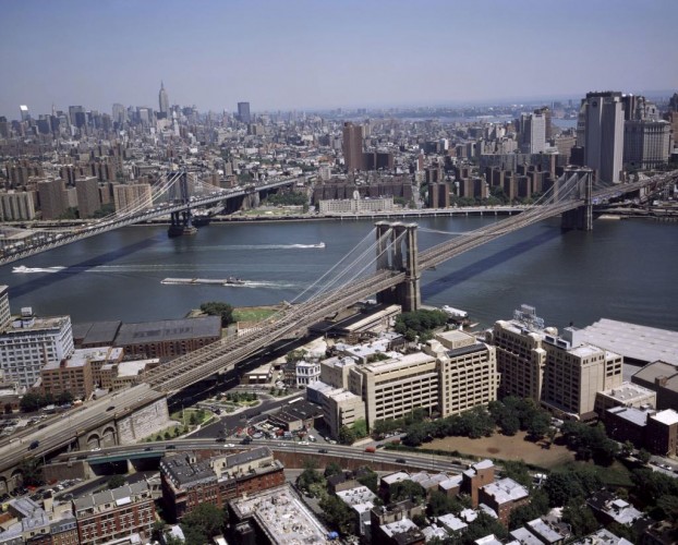 Brooklyn and Manhattan Bridges from the Air