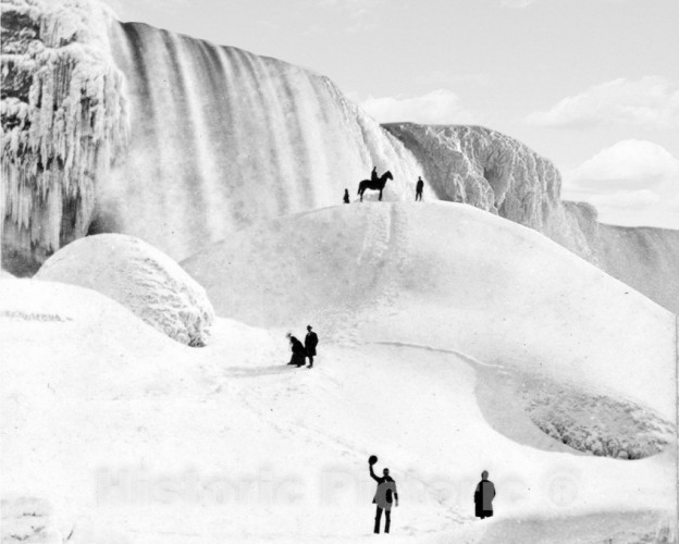 Niagara Falls, New York, American Falls and Ice Mountain, c1880