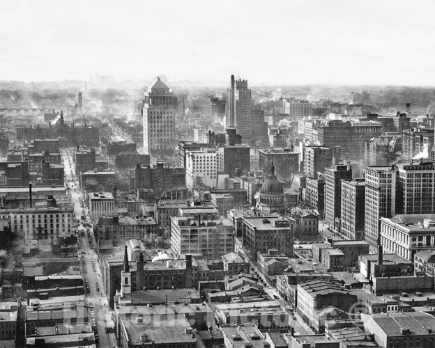 St. Louis, Missouri, Aerial view of downtown St Louis, c1929