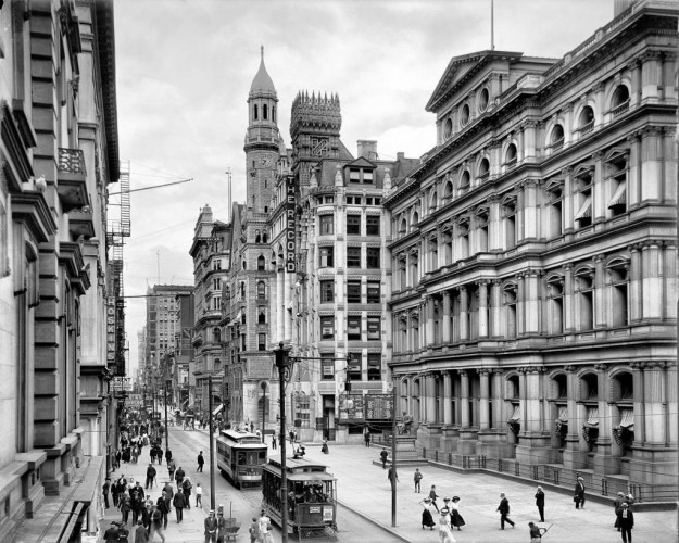 Chesnut Street at the Old Post Office, c1904