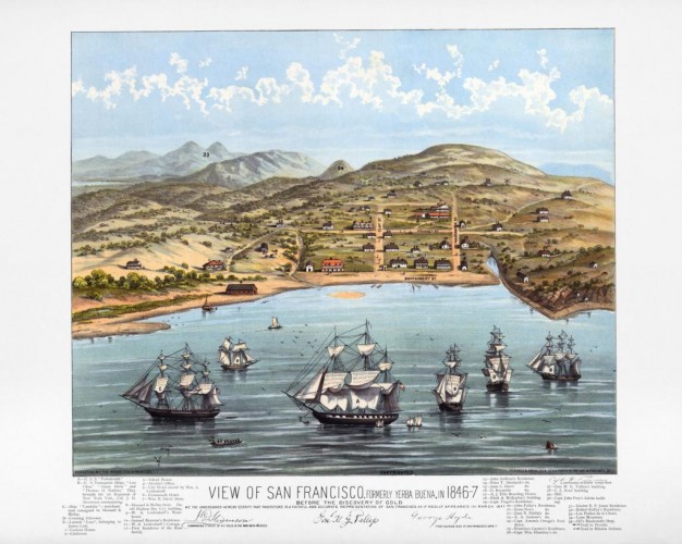 View of San Francisco, formerly Yerba Buena, before Gold, c1884