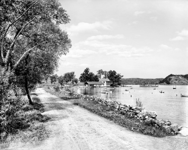 The Road Along Lake Bomoseen, CaMO-eton, c1905
