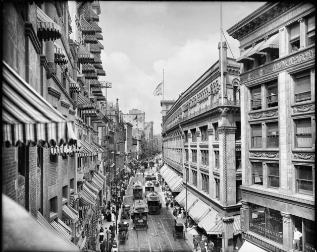 Trolleys Down Washington Street, c1906