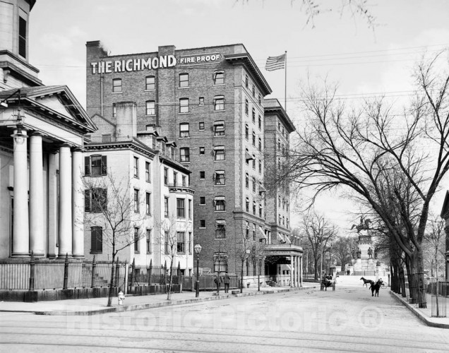 Richmond, Virginia, Looking Down Grace Street, c1915