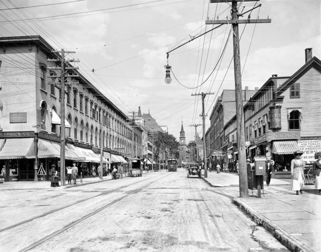 Looking North on Church Street, Burlington, c1915