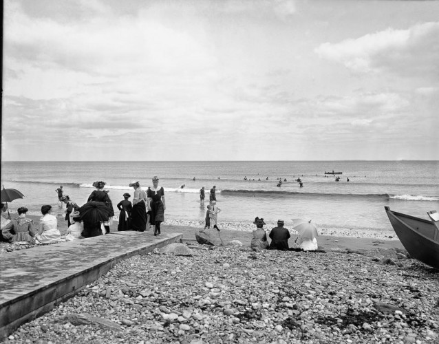 Enjoying the Seaside, Rye Beach, c1904