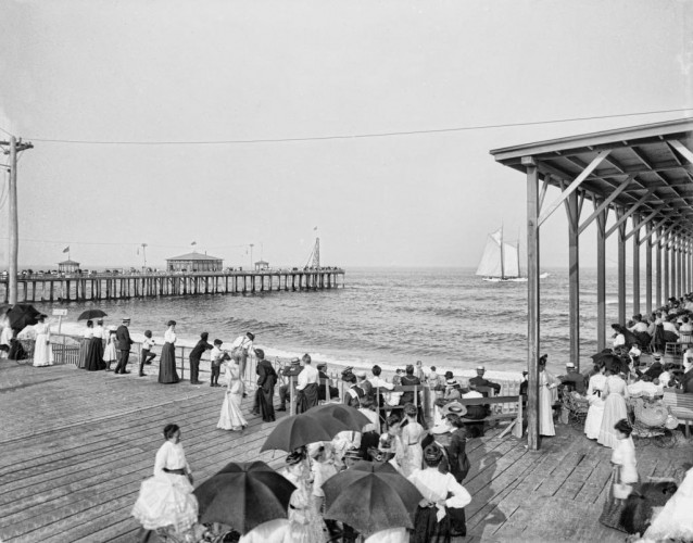 Boardwalk and Fishing Pier, Asbury Park, c1903