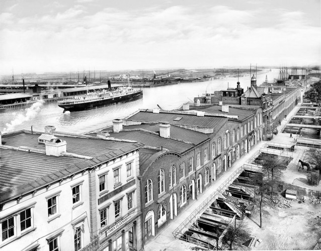 Looking Over the River from City Hall, c1915