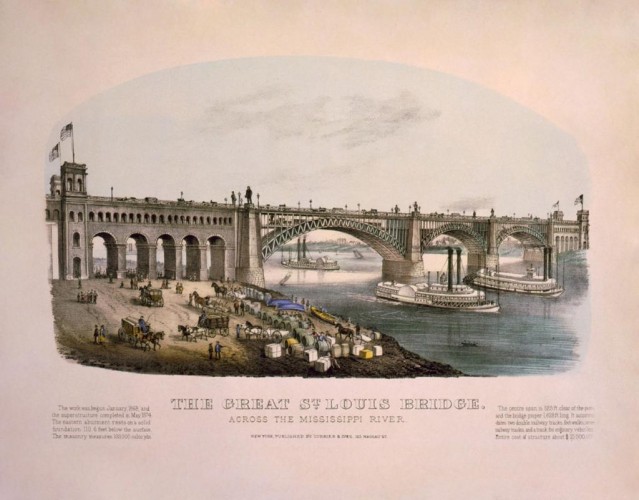 The Great St. Louis Bridge, c1874
