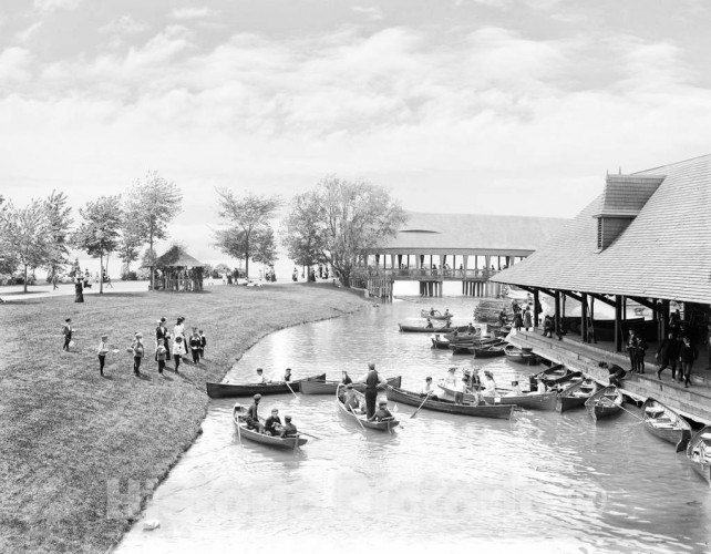Detroit, Michigan, Boating on Belle Isle, c1903