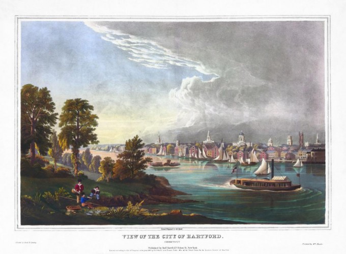 View of the city of Hartford, c1841