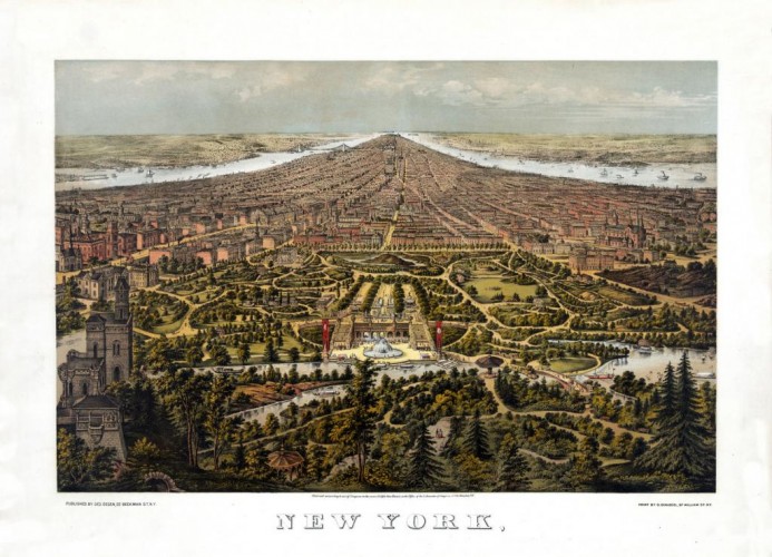 Manhattan from Central Park, c1873