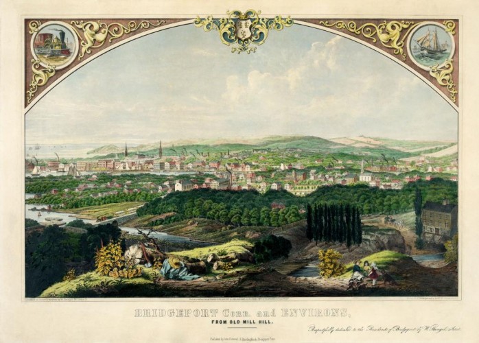 Bridgeport, from Old Mill Hill, c1857