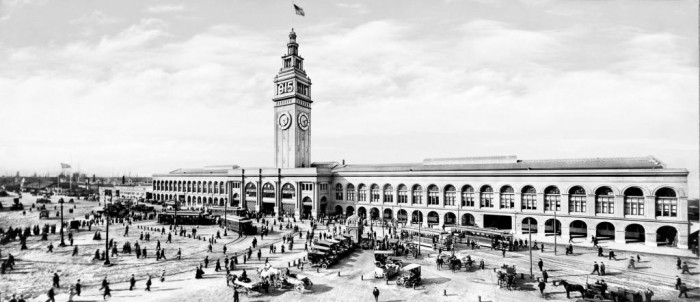Evening Rush at the Ferry Building, c1915
