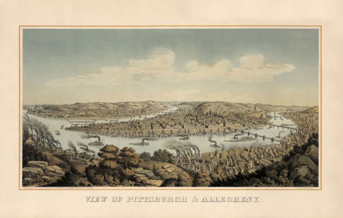 View of Pittsburgh & Allegheny, c1874